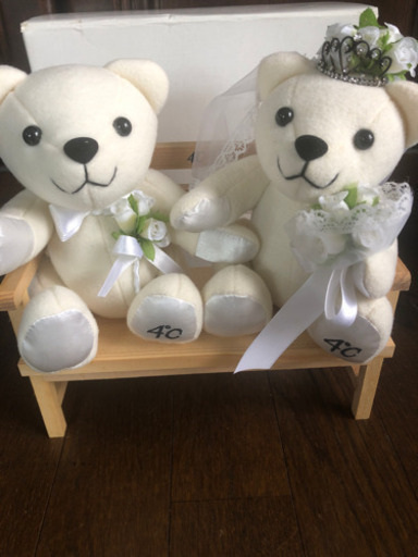 結婚式用 クマのぬいぐるみ