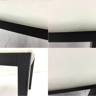 【Poltrona Frau・ポルトローナ・フラウ 】椅子　Beatriceベアトリーチェ 本革ホワイト/オーク突板ダークブラウン　約17万円　Ｙ0-0292