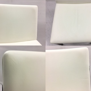 【Poltrona Frau・ポルトローナ・フラウ 】椅子　Beatriceベアトリーチェ 本革ホワイト/オーク突板ダークブラウン　約17万円　Ｙ0-0292