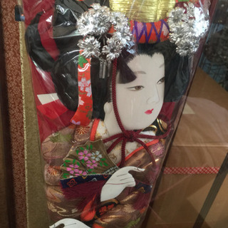 羽子板 道成寺 ガラスケース付き 正月飾り物