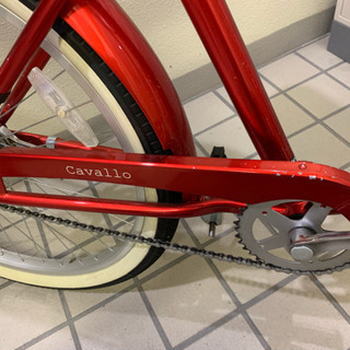 cavallo ビーチクルーザー26インチ レッド