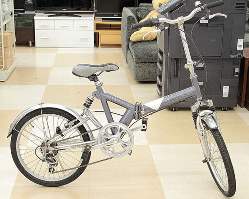 札幌市/清田区 ミニベロ 折りたたみ自転車 シルバー 20インチ inter×cross