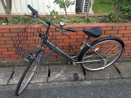 【chariyoshy 出品】27インチ 6段ギア付き自転車 メタリックグレー