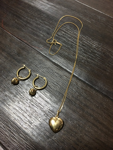 18K ピアスネックレスセット