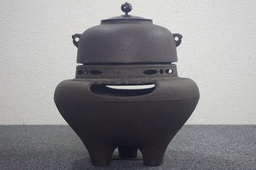 ⑦　骨董 茶道具 朝鮮風炉 真形釜添