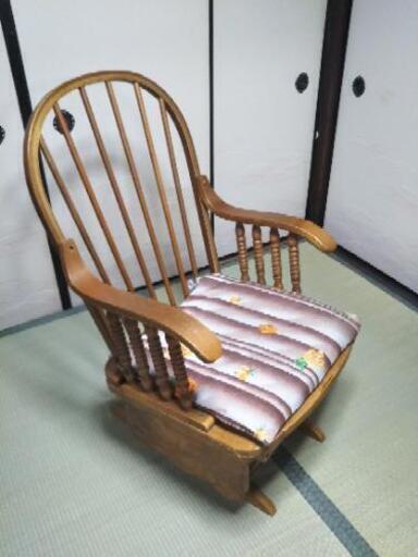 アンティーク TAIHEI winds 太平産業 ロッキングチェア 飛騨家具 黄