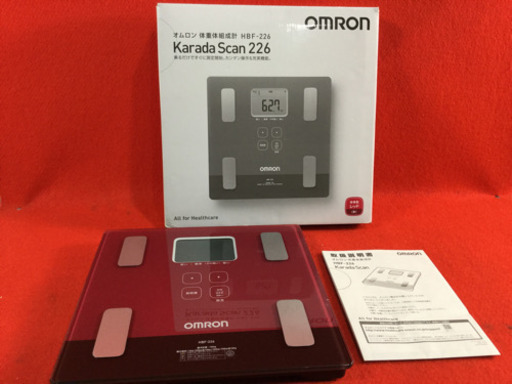OMRON 体重体組成計 レッド HBF-226 Katada scan