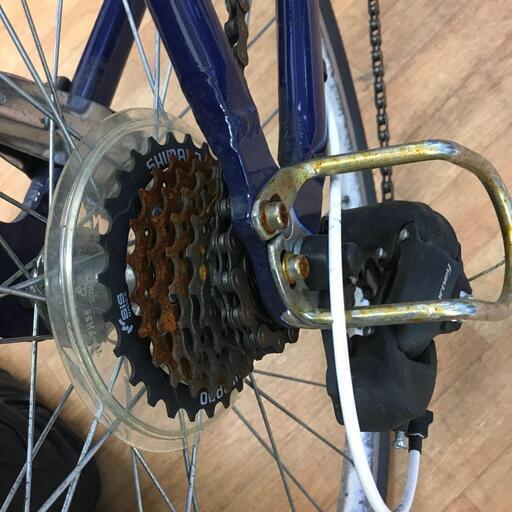 あさひ自転車WEEKEND BIKES ネイビー変速あり品質保証書付き (ひき 