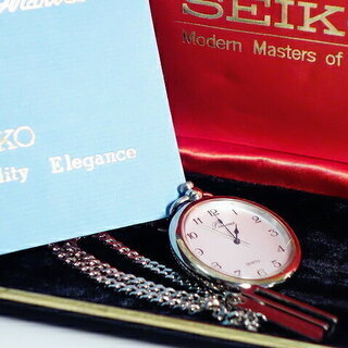 Precious ヴィンテージ クォーツ式 懐中時計 精工舎認定書付き【中古】