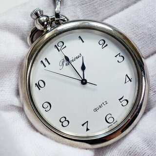 Precious ヴィンテージ クォーツ式 懐中時計 精工舎認定書付き【中古】