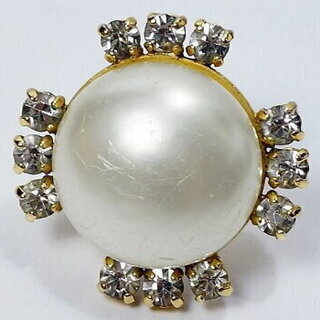 CHANEL シャネル ラインストーン パール ヴィンテージ イヤリング レディース 女性用【中古】