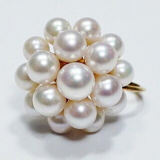 K18 パール 真珠 イヤリング 女性用 レディース 【中古】