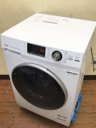 AQUA アクア ドラム式洗濯機 AQW-FV800E 動作OKキズなし美品 2017