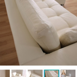 【美品・汚れ傷無】本革ソファ L字ソファー ニトリ ホワイト 