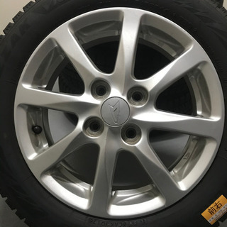 126-1ブリヂストンVRX2 155/65R14ダイハツ純正アルミホイール付4本 