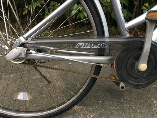 ブリヂストン　ベルトドライブ自転車  ALBELT　内装3段　シルバー