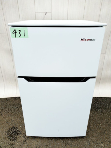 2018年製‼️431番 Hisense✨2ドア冷凍冷蔵庫❄️HR-B95A‼️