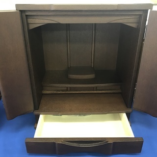 新品　小型上置き仏壇　16号　内部照明付き　引出付き　H49×W41×D29　奥行浅いので設置スペースに悩まなくていいです。