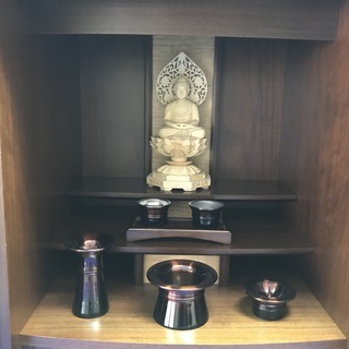 新品　日本製仏壇　18号　ウォールナット　LED照明付き