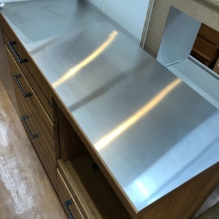 ステンレストップキッキンカウンター 木目調 東馬 51.000円のお品が…