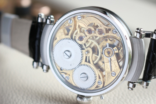 下取＆値引き交渉あり 1895年 IWC 懐中時計のムーブメント使用 カスタム時計 フリーメイソンフルエングレービングフルスケルトン 腕時計