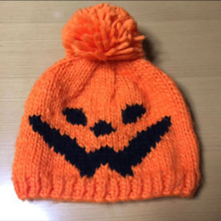 ♪値下げ ギルフィー ハロウィン かぼちゃの帽子 毛糸 ボンボン付き