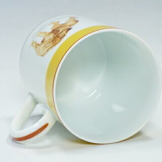 【中古】HERMES エルメス シャス イエロー 犬 ドッグ マグカップ 柄１ 中古】HERMES エルメス シャス イエロー 犬 ドッグ マグカップ 柄1