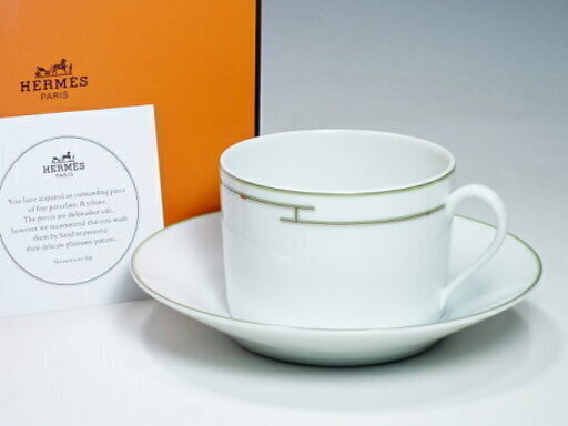 HERMES エルメス リズム グリーン カップ＆ソーサー CS　C\u0026S【中古】