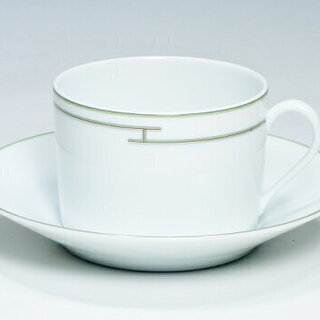 HERMES エルメス リズム グリーン カップ＆ソーサー CS C&S【中古】 食器