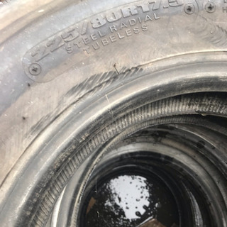 ダンロップ225/80-17.5 6本 中古 4tダンプ