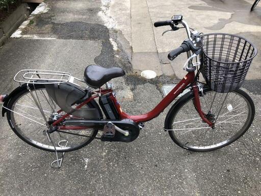 電動自転車 ヤマハ PASナチュラ赤 26インチ 新基準モデル