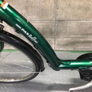 電動自転車　ヤマハ PASラフィーニ グリーン 26インチ 子供乗せ 3人乗り適合