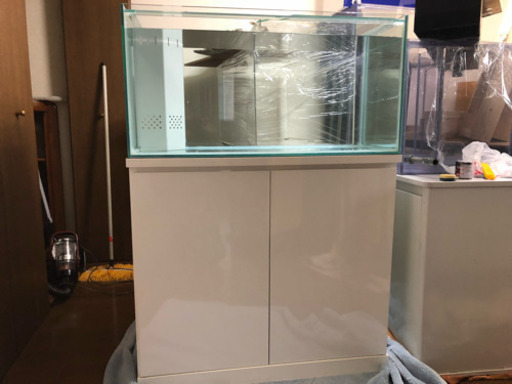 ガラス水槽オーバーフローセット。綺麗です。900.450.450