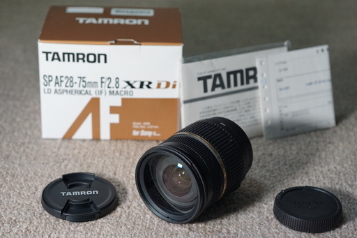 TAMRON SP AF28-75mm F/2.8 XR Di SONY Aマウント用レンズ譲ります。