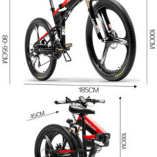 海外製電動アシスト折畳みMTB自転車　交換バッテリー付