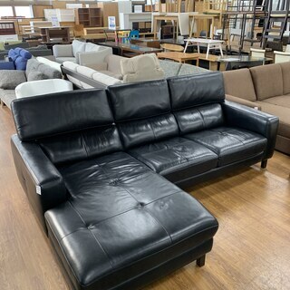 Leatherworld！！！カウチソファー　ブラック　売場展開中！！！