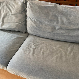 ３人掛け　洗える　デニムソファ  ウォールナット  3P ソファー　