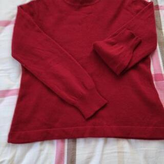 カシミヤセーター（赤と白）