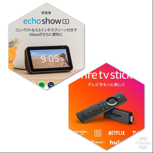amazon echo show5 / fire tv stickセット
