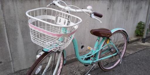 ️子供自転車 新古品 24inchミントグリーン 変速付