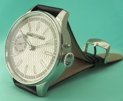 下取値引き交渉ok 1900年代 パテックフィリップ懐中時計ムーブメント カスタム腕時計 シルバー文字盤 フルエングレービング アンティーク