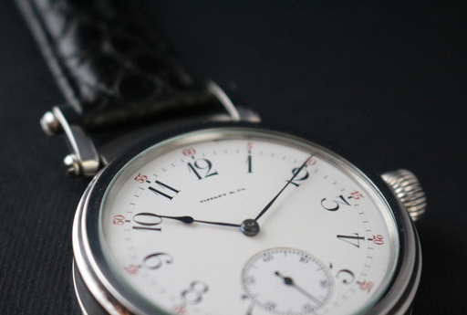 下取＆値引き交渉あり 1870年代 ティファニー懐中時計のムーブメント使用 カスタム時計 当時物文字盤 腕時計 アンティークビンテージ