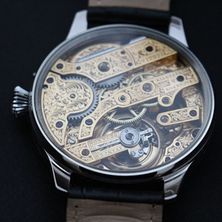 下取値引き交渉あり 1900年 バセロンコンスタンチン懐中時計のムーブメント使用カスタム腕時計 フルスケルトン 玉葱リューズ アンティーク 下取値引き交渉あり 1900年 バセロンコンスタンチン懐中時計の