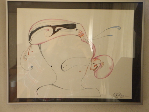 CHEMIAKIN　水彩＆ドローイング　 Comic head 35x24㎝　1980年サンパウロ美術館展覧会出品作