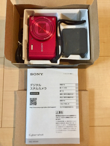 SONY DSC-WX300 Cybershot レッド 1820万画素 光学20倍ズーム Wi-fi接続