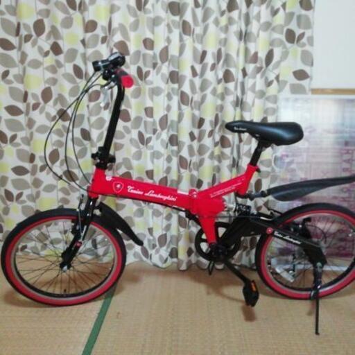 【お話し中】【お値下げ】美品　ランボルギーニ　6段変速　折畳み20インチ自転車