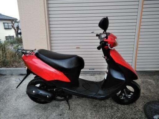 レッツ2　鮮やかな赤　バッテリー新品