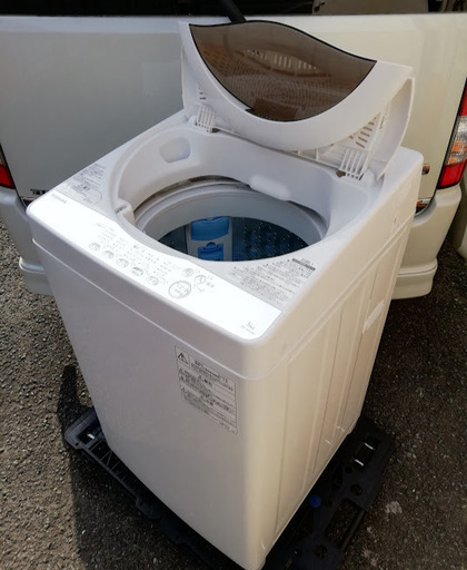 ◼️商談中■2019年製■東芝 全自動洗濯機 5kg 風乾燥機能付(1.3kg) AW-5G6