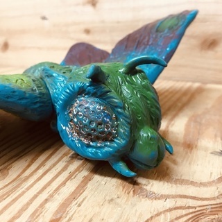 ブルマァク ソフビ モスラ 全長約20㎝ 全幅約29㎝ 中古】