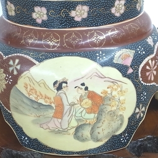 ◇ 九谷焼 飾り壷 全高135cm 総重量28kg 大壺 美術品 骨董品 手渡し